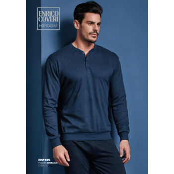 ENRICO COVERI pyjama d'hiver chaud en coton