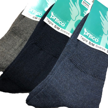 Extra comfort winter short socks in stretch wool PRISCO