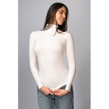 Jersey de mujer INTIMIDEA de modal y cashmere con cuello alto