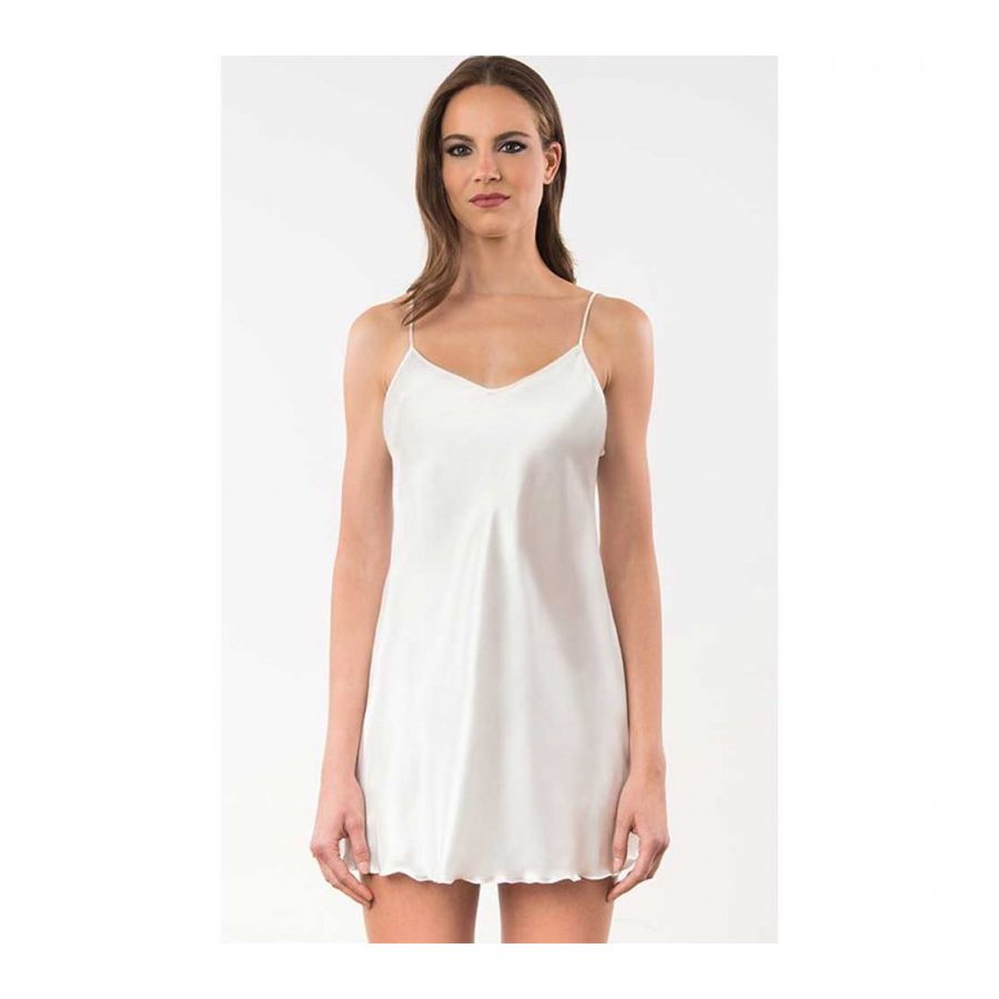 ANDRA Satin-Slip mit dünnen Trägern