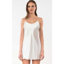ANDRA Satin-Slip mit dünnen Trägern
