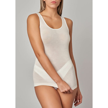 GICIPI wool and silk tank top with simple wide shoulder