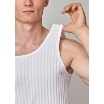 GICIPI men's wide-ribbed Scottish lisle tank top