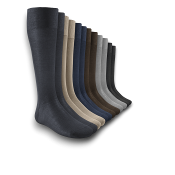 Lange Herrensocken 100 % Baumwolle *PROMO* Lagerbestand (6 Paar)