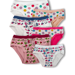 (6pcs) slips fille en coton élastique à motifs EMY