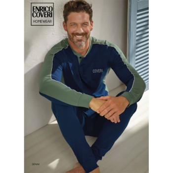 Pijama ligero de algodón para hombre ENRICO COVERI 1103