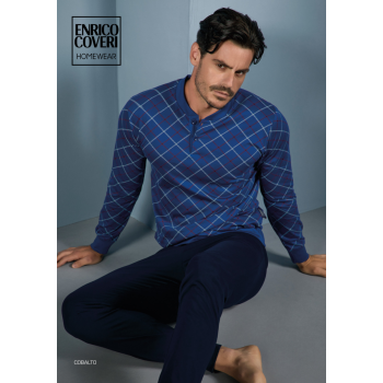 Lightweight cotton pajamas for men ENRICO COVERI 1124