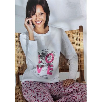 Pyjama femme en coton léger Enrico Coveri EP5218