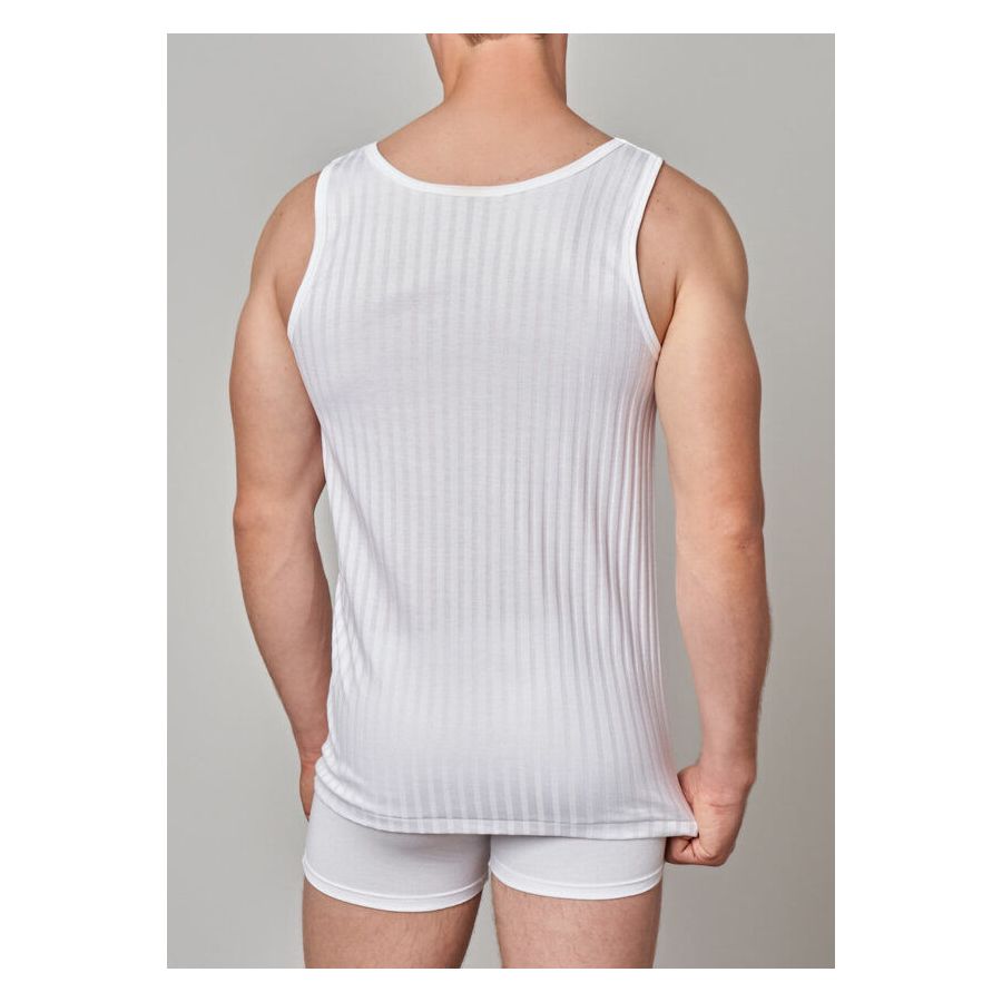 GICIPI men's wide-ribbed Scottish lisle tank top