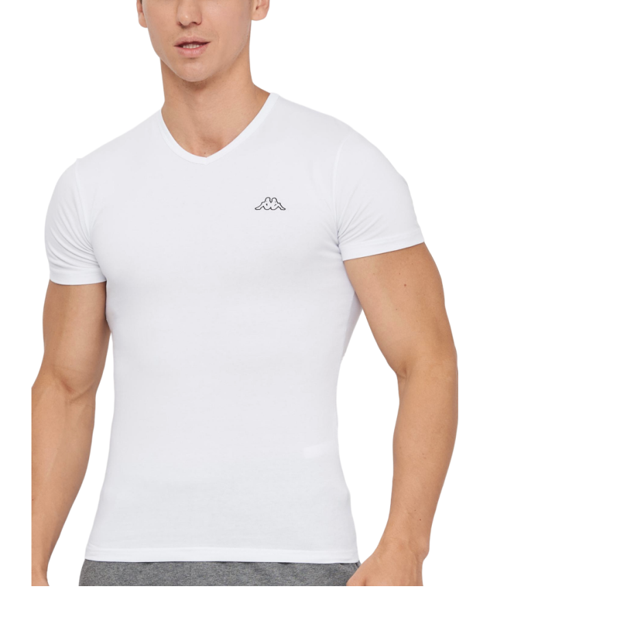 KAPPA V-neck tight-fitting short-sleeved sports shirt