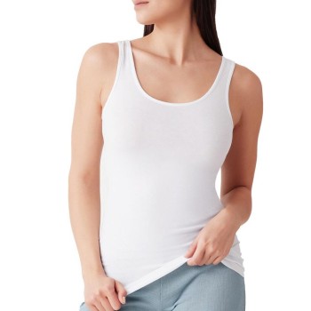 Simple stretch cotton tank top Made in Italy