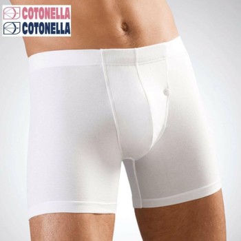 Boxer homme avec ouverture en coton stretch Cotonella (3pcs)