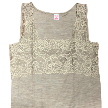 EGI Women's Wool and Microfiber Lace Décolleté Tank Top