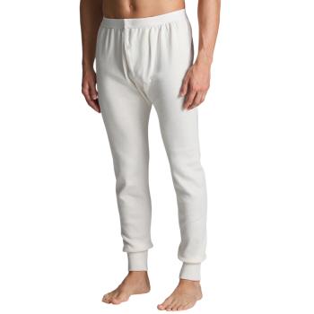 Pantalon long en laine et coton pour homme avec revers...