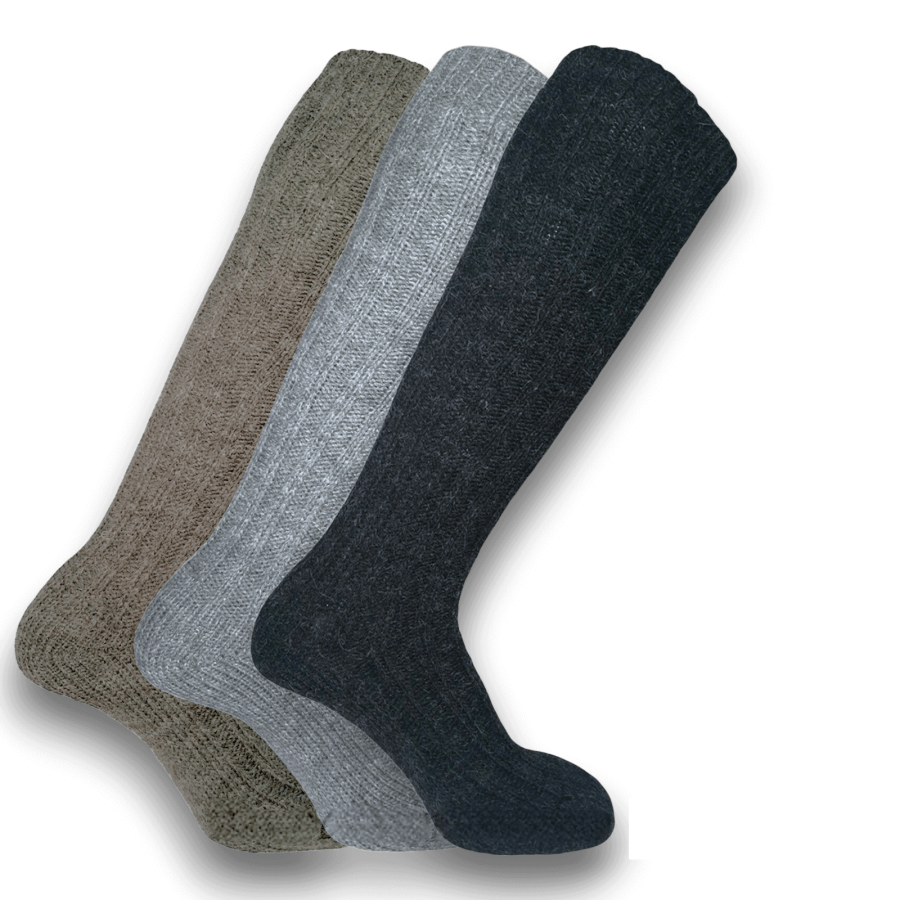 Adult Long Wool and Alpaca Winter Socks