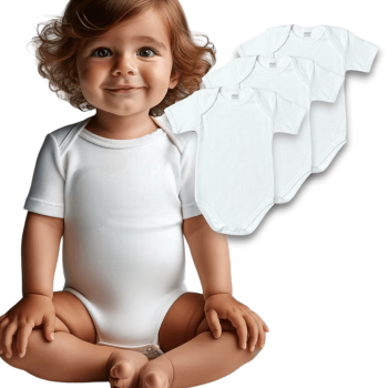 (3pcs) ELLEPI baby warm cotton winter bodysuit with short...