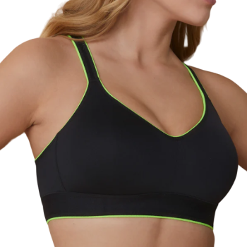 Ronda Selene Non-Wired Microfiber Sports Bra with Lightly Padded Cups