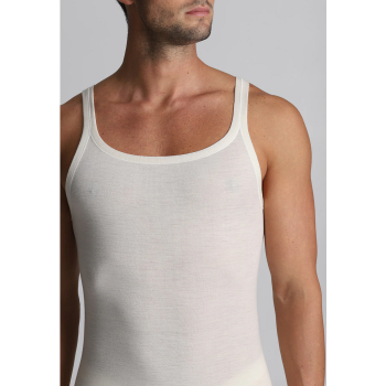 Slim-Fit Ruder-Tanktop für Herren aus rasierter Wollmischung