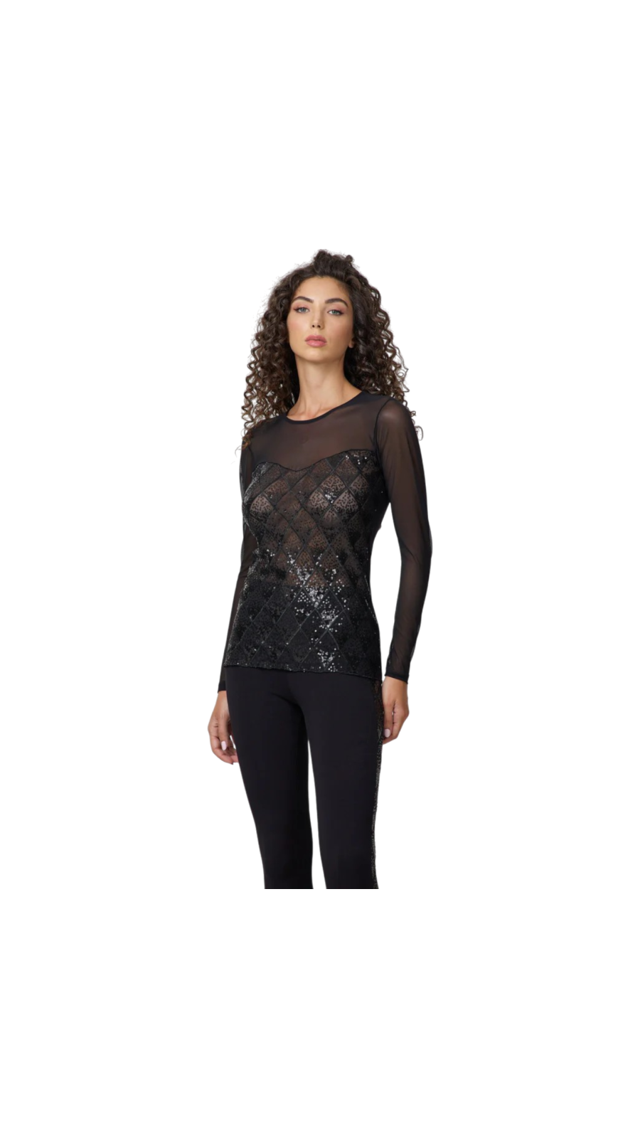 Pull élégant en viscose et paillettes...
