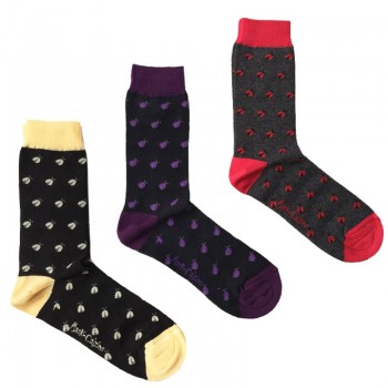 (3 Paar) Coccinelle MASK-SOCK warme Baumwollsocken