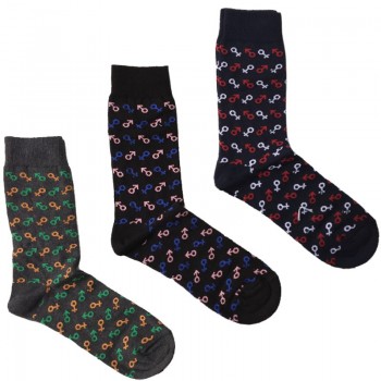 (3 paires) Chaussettes chaudes en coton MASK-SOCK