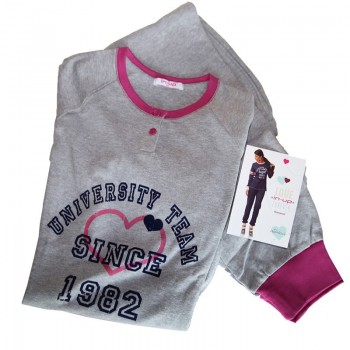 IN-UP interlock cotton winter pajamas for girls