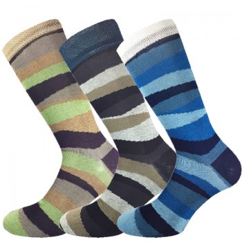 (3 paires) Chaussettes élastiques en coton pour hommes MASK-SOCK