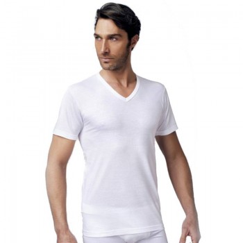 3 NOTTINGHAM T-shirt in pure cotton V-neck for men art. T41VC