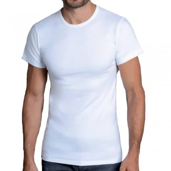 3 Camiseta de hombre NOTTINGHAM de algodón interlock con cuello redondo art. GENTE