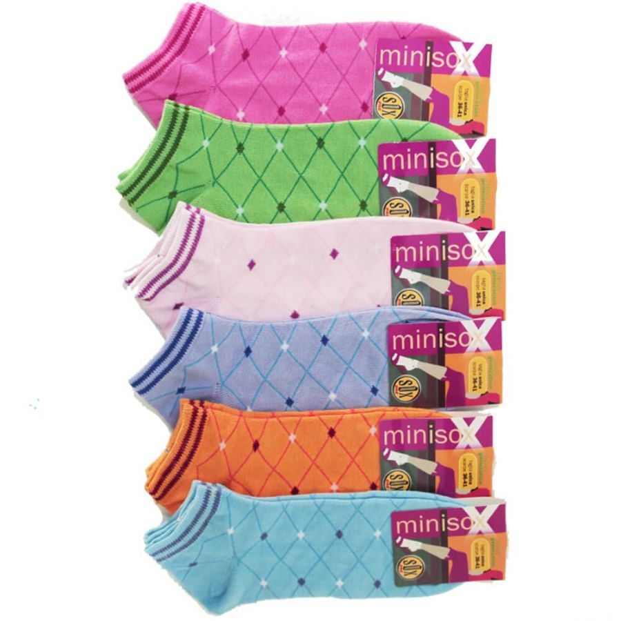 (6paia) Calzini in cotone elasticizzato pariscarpa