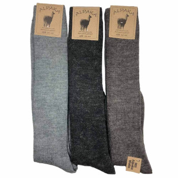 (3 paires) Chaussettes longues homme laine + alpaga