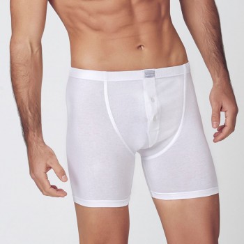 NOTTINGHAM Long Stretch Cotton Boxer Shorts with Buttons (3pcs)