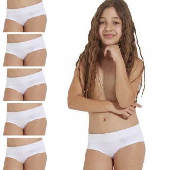 (6pcs) Slips fille en coton stretch EMY