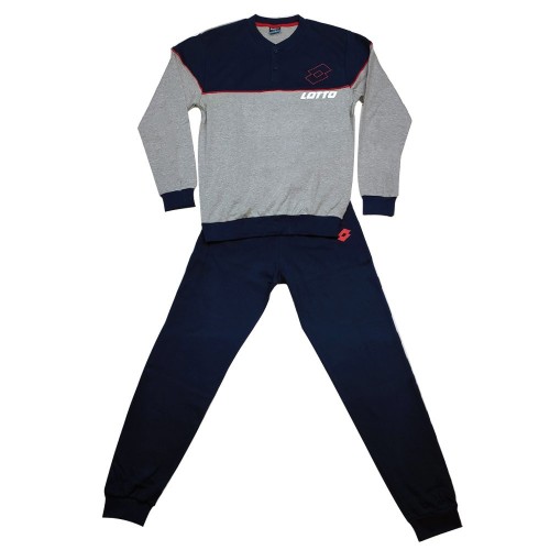 LOTTO warmer Herren-Winterpyjama aus Baumwolle