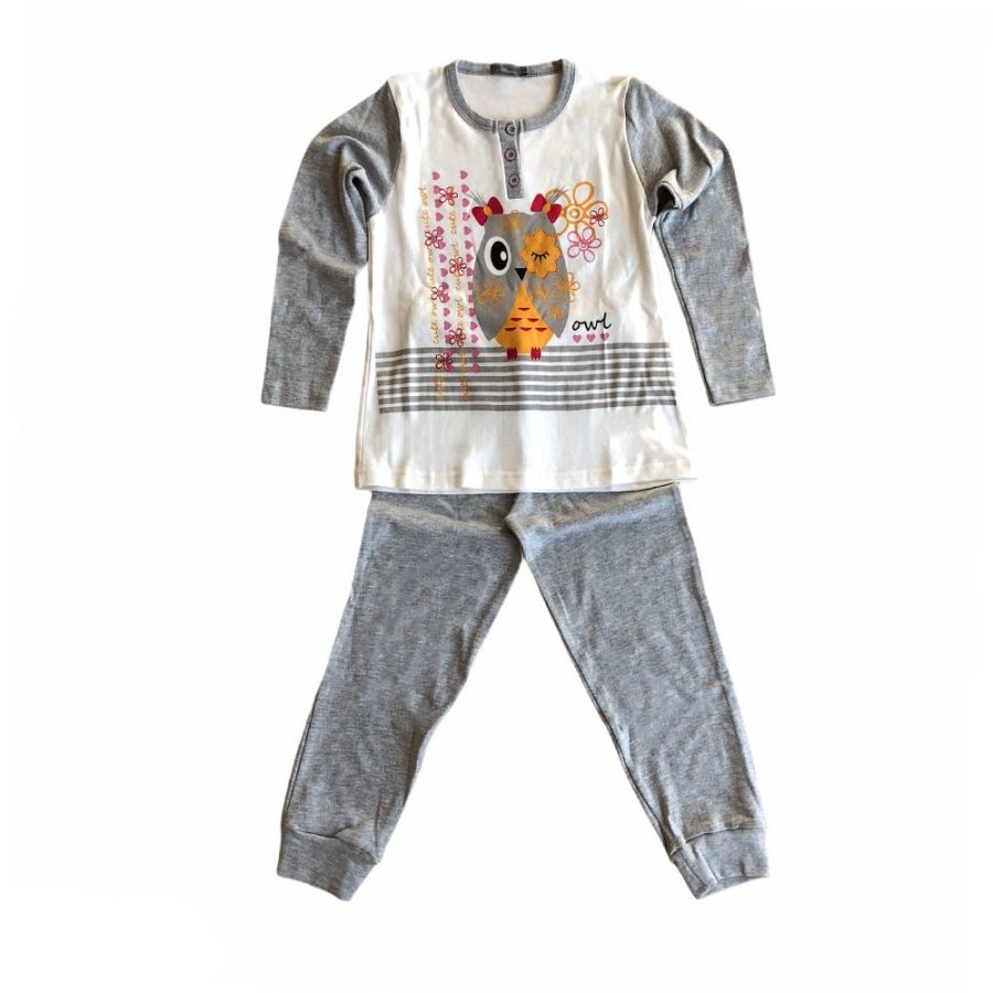 Warm cotton winter pajamas for girls