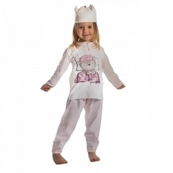 Pyjama d'hiver chaud en coton pour fille