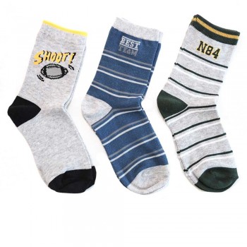 (3 paires) Chaussettes chaudes et colorées en coton pour enfants