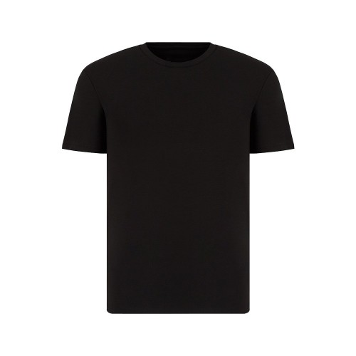 Camiseta Hombre - Tejido Elegante Negro - Made in Italy