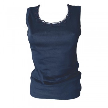 Women's wide shoulder cotton tank top CHIARO DI LUNA