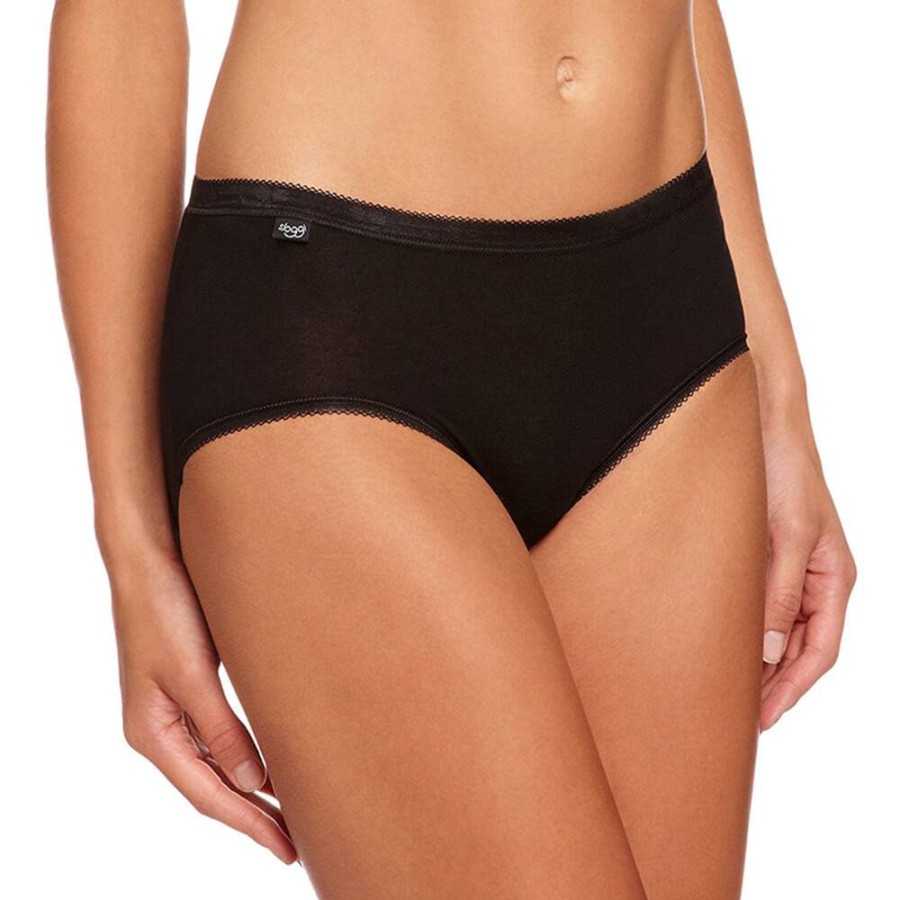 (6pcs) Slip MIDI femme SLOGGI en coton stretch