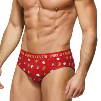 ENRICO COVERI slip de Noël homme à motifs