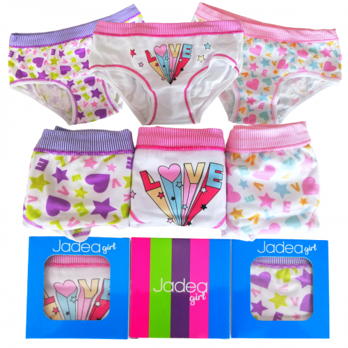 (3pcs) JADEA teen cotton girl's briefs with high or low band