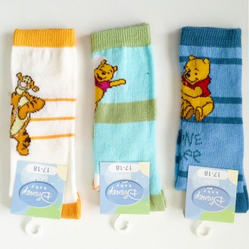 (3 paires) Chaussettes chaudes en coton nouveau-né Winnie Pooh