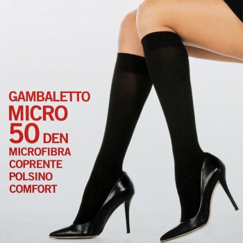 (6 paires) Mi-bas opaques 50 deniers en microfibre BELLISSIMA