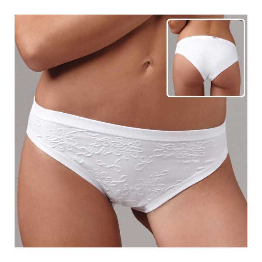 (6pcs) culottes EMY en coton et modal brodées devant