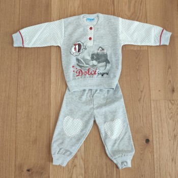 Baby GARY warmer Winterpyjama aus Baumwolle – 12 und 18 Monate