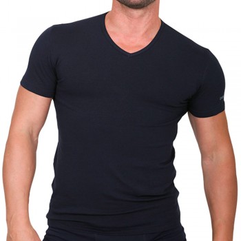 (3pcs) T-shirt col V ENRICO COVERI en coton stretch