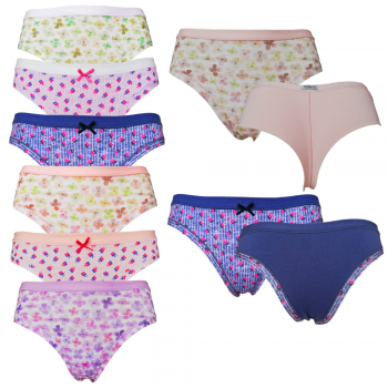 (6pcs) bikini brésilien fille en coton à motifs LOVELYGIRL