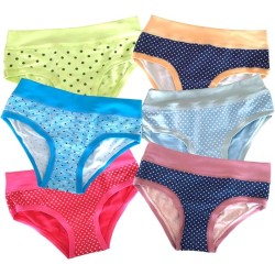 (6pcs) slips fille en coton élastique à motifs EMY